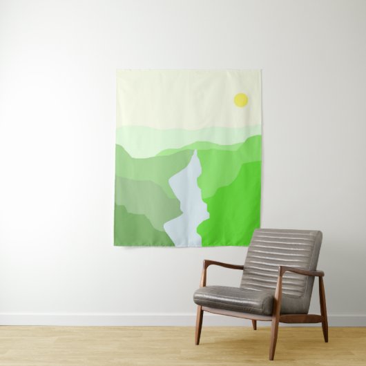 Prachtige landschapsschilderkunst wandkleed (In situ)