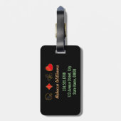 Prachtige Las Vegas Sunset met Travel Custom Info Bagagelabel (Achterkant verticaal)