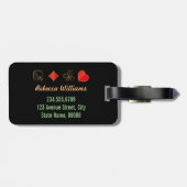 Prachtige Las Vegas Sunset met Travel Custom Info Bagagelabel (Achterkant horizontaal)