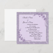 Prachtige Lavendel Bloemen Huwelijksuitnodigingen Kaart (Voorkant / Achterkant)