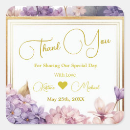 Prachtige Lavendel wijngaard | Foto Dank u Vierkante Sticker