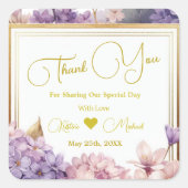 Prachtige Lavendel wijngaard | Foto Dank u Vierkante Sticker (Voorkant)