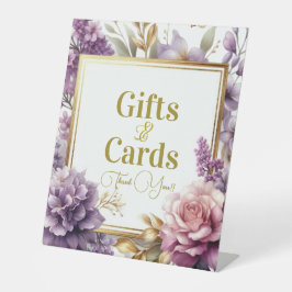 Prachtige Lavendel Wijngaard Kaarten en geschenken Reclamebord Met Voetstuk