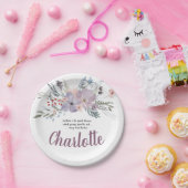 Prachtige Lavender Floral Spray Papieren Bordje (Feest)