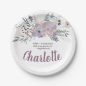 Prachtige Lavender Floral Spray Papieren Bordje (Voorkant)