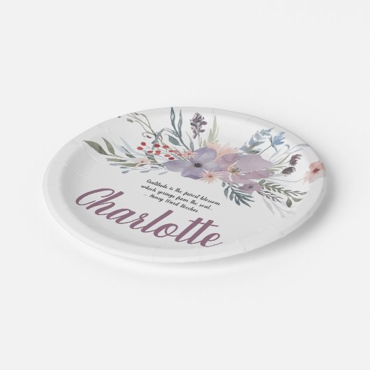 Prachtige Lavender Floral Spray Papieren Bordje (Gekanteld)