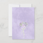 Prachtige lavender Paarse Waterverf Rozen bruiloft RSVP Kaartje (Achterkant)