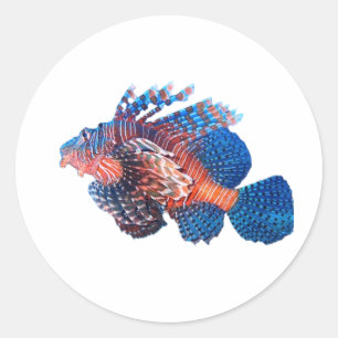Prachtige Leeuwvis Sticker - Exotische Zee Lepu Fi
