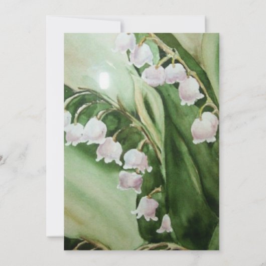 PRACHTIGE LELIE VAN DE VALLEI BLOEM UITNODIGING (Achterkant)