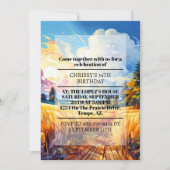 Prachtige lente land prairie verjaardagsfeestje kaart (Voorkant)