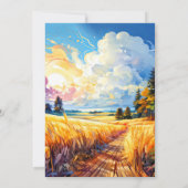 Prachtige lente land prairie verjaardagsfeestje kaart (Achterkant)