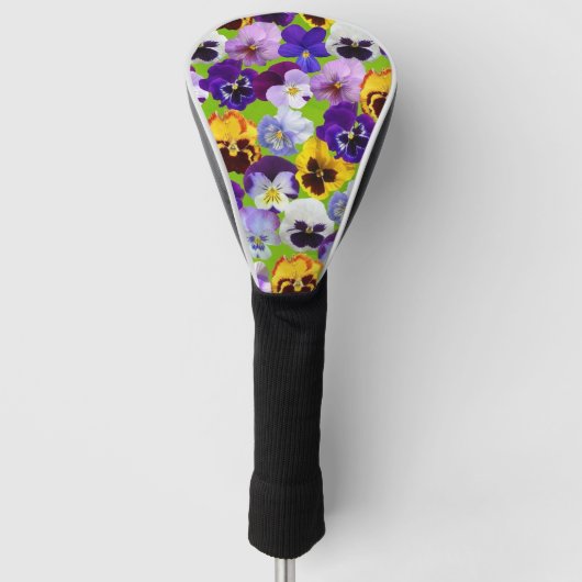 Prachtige lente pansies golfheadcover (Voorkant)