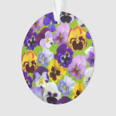 Prachtige lente pansies ornament (voorkant)