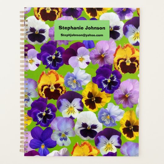 Prachtige lente pansies planner (Voorkant)