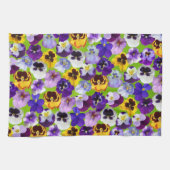 Prachtige lente pansies theedoek (Horizontaal)