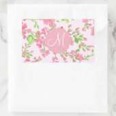 Prachtige lente roze waterverf perzikbloemen rechthoekige sticker (Tas)