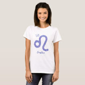 Prachtige Leo Astrology Sign Aangepast Paars T-shirt (Voorkant volledig)