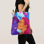 Prachtige lesbische vrouwen Pride grafische kunst Tote Bag (Dichtbij)