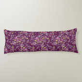 Prachtige levendige paarse waterverf bloem lichaamskussen (Achterkant)