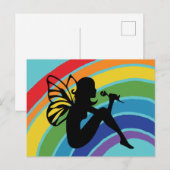 Prachtige LGBT Rainbow Fairy Briefkaart (Voorkant / Achterkant)