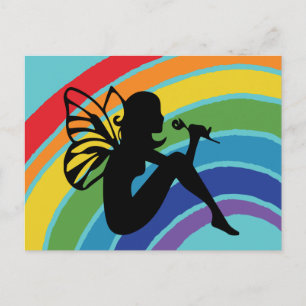 Prachtige LGBT Rainbow Fairy Briefkaart