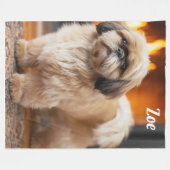 Prachtige Lhasa Apso Fleece Deken (Voorkant (Horizontaal))