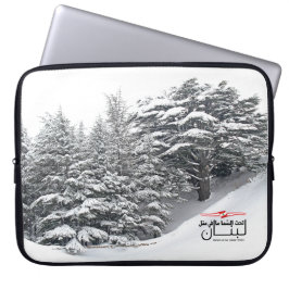 Prachtige Libanon stad Bsharri Al Arz Berg Laptop Sleeve