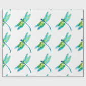 Prachtige libel cadeauverpakking cadeaupapier (Vlak)