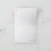 Prachtige Licht Roze Roos Bruiloft Bedankkaart (Binnen)