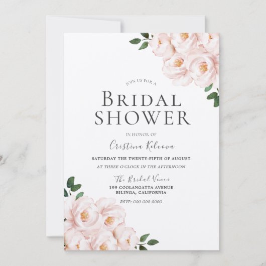 Prachtige, lichtroze Vrijgezellenfeest Kaart (Voorkant)