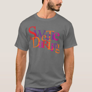 Prachtige lieve schat retro t-shirt