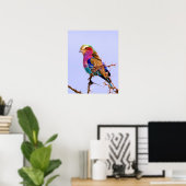 Prachtige Lila-Breasted Roller African Bird Poster (Thuiskantoor)