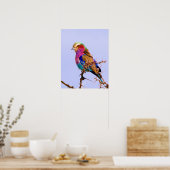 Prachtige Lila-Breasted Roller African Bird Poster (Keuken)