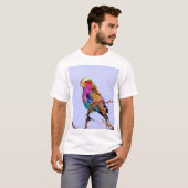 Prachtige Lila-Breasted Roller African Bird T-shirt (Voorkant volledig)