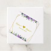 Prachtige Lila en Lavendel Wijngaard Bedankjes Labels (In situ)