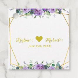 Prachtige Lila en Lavendel Wijngaard Bedankjes Labels