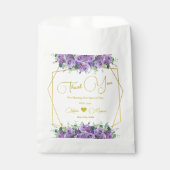 Prachtige lila en Lavendel Wijngaard Dank u Bedankzakje (Voorkant)