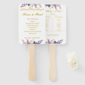 Prachtige Lila en Lavendel Wijngaard Handwaaier (Voorkant en achterkant)