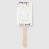 Prachtige Lila en Lavendel Wijngaard Handwaaier (Achterkant)