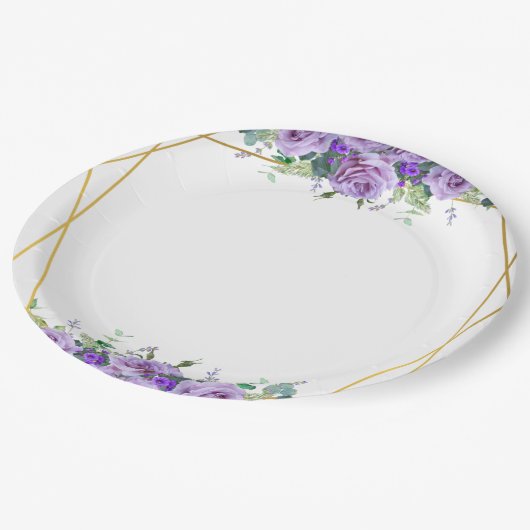 Prachtige lila en Lavendel Wijngaard Papieren Bordje (Gekanteld)