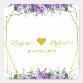 Prachtige Lila en Lavendel Wijngaard Vierkante Sticker