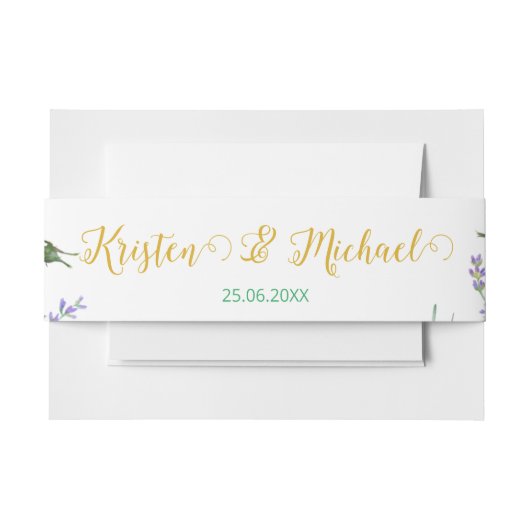 Prachtige Lila Lavendel Vineyard bruiloft Uitnodigingen Wikkel (Voorkant Voorbeeld)