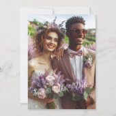 Prachtige Lila wijngaard | Foto De datum opslaan Kaart (Voorkant)