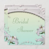 Prachtige Lilies en Sparkles Mint Vrijgezellenfees Kaart (Voorkant / Achterkant)