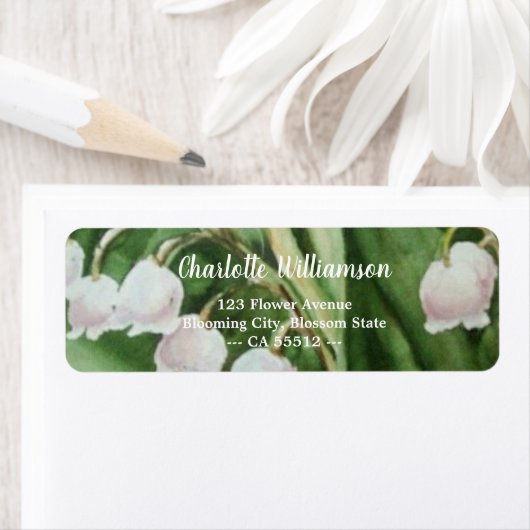 Prachtige Lily van de Vallei Etiket (Insitu)