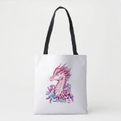 Prachtige Lipstick Dragon Art US Made Canvas tas (Voorkant)