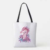 Prachtige Lipstick Dragon Art US Made Canvas tas (Achterkant)