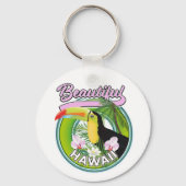 prachtige logo voor reizen in Hawaii Sleutelhanger (Achterkant)