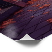 Prachtige Londense nachtscène met verlichte toren Perfect Poster (Hoek)