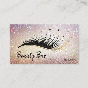 prachtige Long Lash Extension Makeup Feather Visitekaartje